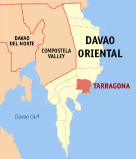 Tarragona na Davao Oriental  Coordenadas : 7°2'56.76"N, 126°26'49.49"E