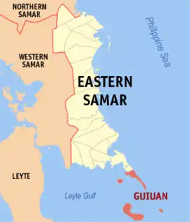 Guiuan na Samar Oriental  Coordenadas : 11°2'N, 125°44'E