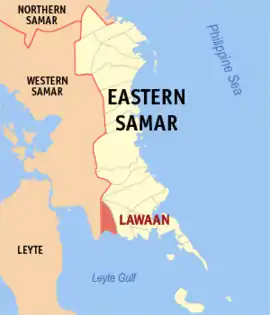 Lawaan na Samar Oriental  Coordenadas : 11°8'27"N, 125°18'4"E