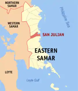 San Julian na Samar Oriental  Coordenadas : 11°45'13.00"N, 125°27'20.99"E