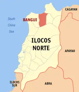 Bangui na Ilocos Norte  Coordenadas : 18°32'16"N, 120°45'55"E