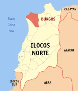 Burgos na Ilocos Norte Coordenadas : 18°30'41"N, 120°38'40"E