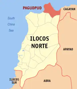 Pagudpud na Ilocos Norte Coordenadas : 18°33'41"N, 120°47'16"E