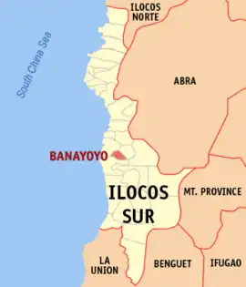Banayoyo na Ilocos Sul  Coordenadas : 17°14'12"N, 120°28'45"E