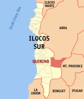 Quirino na Ilocos Sul Coordenadas : 17°8'18"N, 120°40'35"E