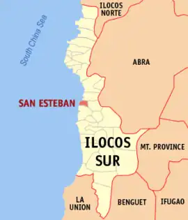 San Esteban na Ilocos Sul  Coordenadas : 17°19'56"N, 120°26'43"E