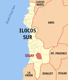 Sigay na Ilocos Sul Coordenadas : 17°2'38"N, 120°34'50"E