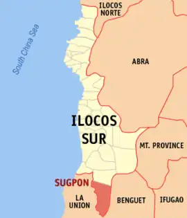 Sugpon na Ilocos Sul Coordenadas : 16°50'41"N, 120°30'55"E