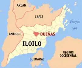 Dueñas na Iloilo  Coordenadas : 11°4'N, 122°37'E