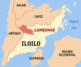 Lambunao na Iloilo  Coordenadas : 11°3'N, 122°29'E