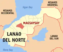 Magsaysay na Lanao do Norte  Coordenadas : 8°2'N, 123°55'E