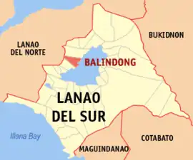 Balindong na Lanao do Sul Coordenadas : 7°55'N, 124°12'E