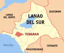 Tubaran na Lanao do Sul Coordenadas : 7°43'N, 124°10'E