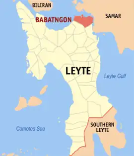 Babatngon na Leyte  Coordenadas : 11°25'14.64"N, 124°50'36.33"E