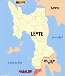 Matalom na Leyte Coordenadas : 10°17'N, 124°48'E