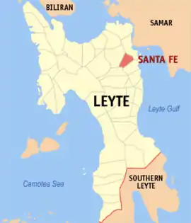Santa Fe na Leyte Coordenadas : 11°11'8.02"N, 124°54'58.00"E
