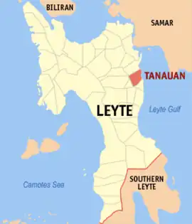 Tanauan na Leyte Coordenadas : 11°7'N, 125°1'E
