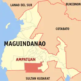 Ampatuan na Maguindanao do Sul Coordenadas : 6°50'5.28"N, 124°27'29.17"E