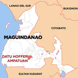 Datu Hoffer Ampatuan na Maguindanao do Sul Coordenadas : 6°51'28.81"N, 124°25'30.88"E