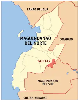 Talitay na Maguindanao do Norte Coordenadas : 7°2'7.17"N, 124°22'32.72"E