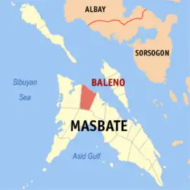 Baleno na Masbate  Coordenadas : 12°28'26.04"N, 123°29'53.52"E
