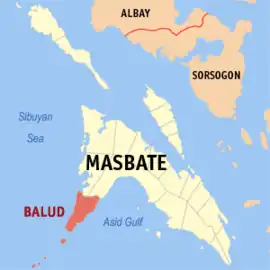 Balud na Masbate  Coordenadas : 12°2'12.70"N, 123°11'36.64"E