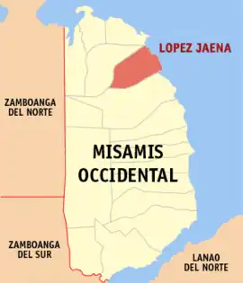 Lopez Jaena na Misamis Ocidental  Coordenadas : 8°33'0.000"N, 123°46'0.000"E