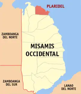 Plaridel na Misamis Ocidental  Coordenadas : 8°37'17.04"N, 123°42'36.36"E