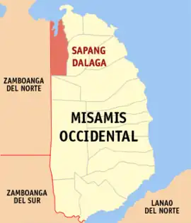 Sapang Dalaga na Misamis Ocidental  Coordenadas : 8°33'N, 123°34'E