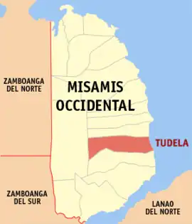 Tudela na Misamis Ocidental Coordenadas : 8°14'49.92"N, 123°50'32.64"E