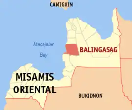 Balingasag na Misamis Oriental  Coordenadas : 8°45'N, 124°47'E
