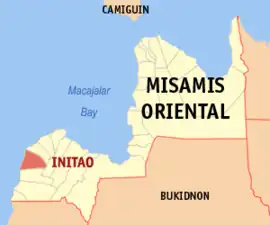 Initao na Misamis Oriental  Coordenadas : 8°30'0"N, 124°19'0"E