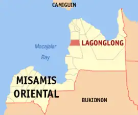 Lagonglong na Misamis Oriental Coordenadas : 8°48'N, 124°47'E