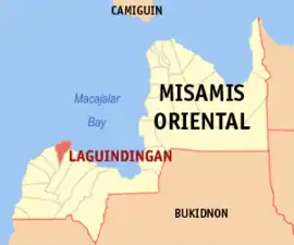 Laguindingan na Misamis Oriental  Coordenadas : 8°35'N, 124°27'E
