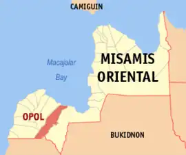 Opol na Misamis Oriental  Coordenadas : 8°31'N, 124°34'E