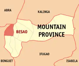 Besao na Província da Montanha  Coordenadas : 17°5'43"N, 120°51'22"E