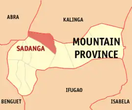 Sadanga na Província da Montanha  Coordenadas : 17°10'5"N, 121°1'35"E