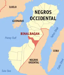 Binalbagan na Negros Ocidental  Coordenadas : 10°12'N, 122°52'E