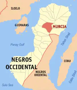 Murcia na Negros Ocidental  Coordenadas : 10°36'N, 123°2'E