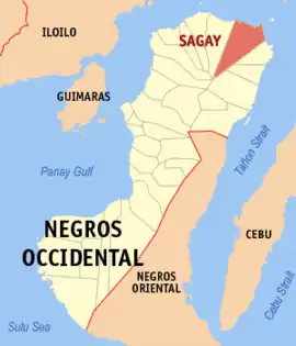 Sagay na Negros Ocidental  Coordenadas : 10°54'N, 123°25'E