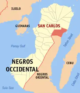 San Carlos na Negros Ocidental  Coordenadas : 10°29'34.57"N, 123°24'34.04"E