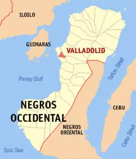 Valladolid na Negros Ocidental  Coordenadas : 10°28'N, 122°50'E