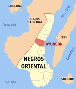 Ayungon na Negros Oriental  Coordenadas : 9°51'30.24"N, 123°8'48.33"E