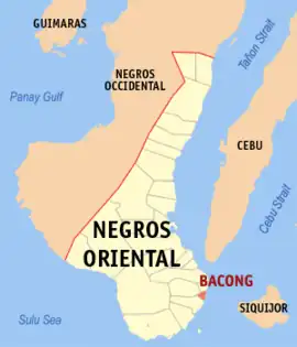 Bacong na Negros Oriental  Coordenadas : 9°14'46.92"N, 123°17'41.32"E