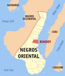 Bindoy na Negros Oriental  Coordenadas : 9°46'N, 123°8'E