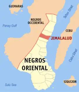 Jimalalud na Negros Oriental  Coordenadas : 9°58'46.92"N, 123°11'59.64"E