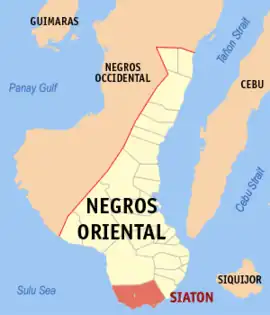 Siaton na Negros Oriental  Coordenadas : 9°4'N, 123°2'E