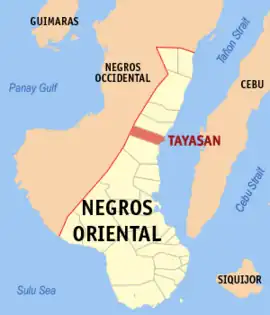 Tayasan na Negros Oriental  Coordenadas : 9°55'N, 123°9'E