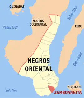 Zamboanguita na Negros Oriental  Coordenadas : 9°6'0"N, 123°11'56"E