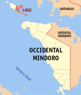 Looc na Ocidental Mindoro  Coordenadas : 13°43'18"N, 120°15'2"E
